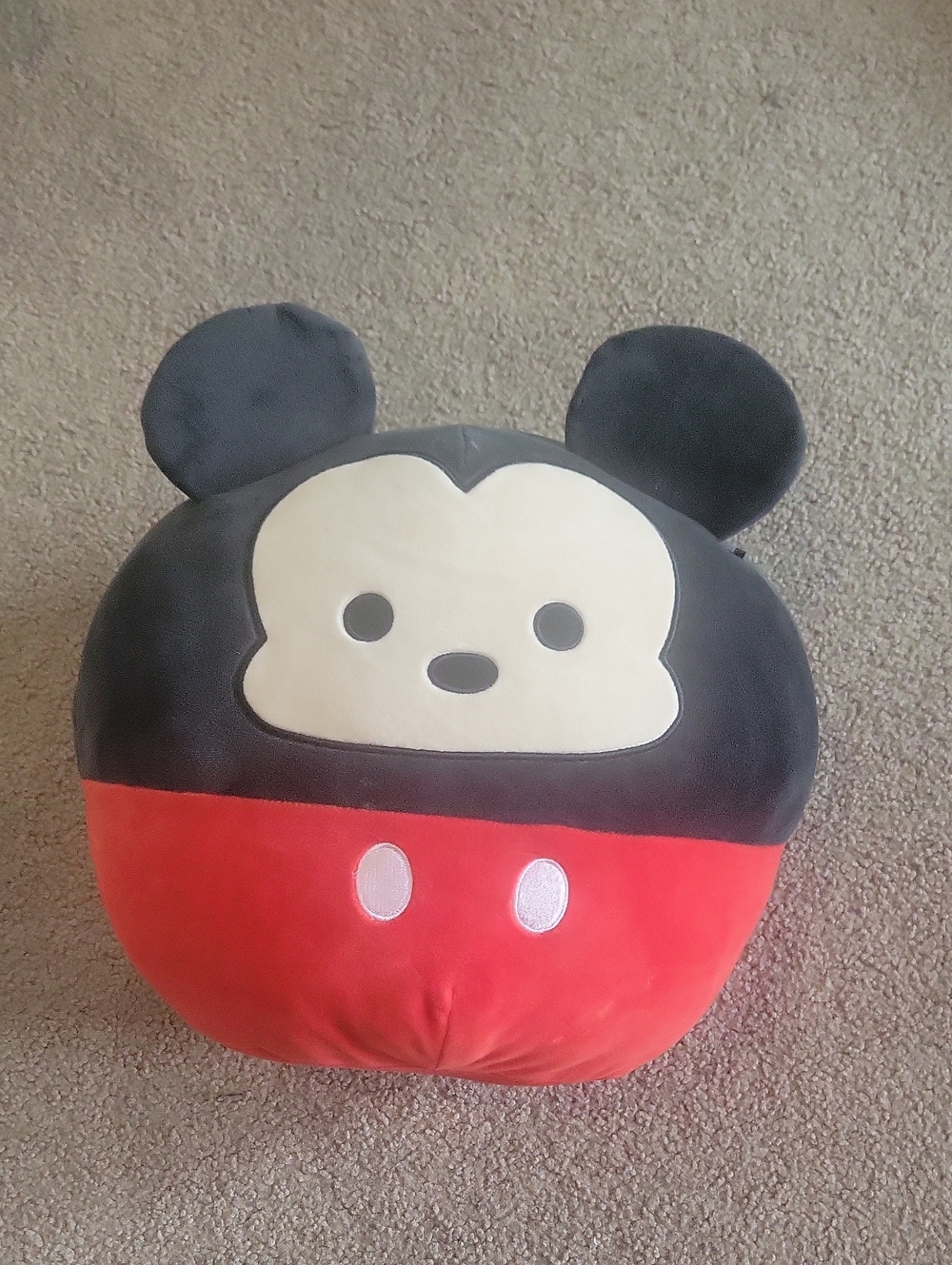 LARGE Squishmellow Mickey Mouse Plush Pillow - Black, Red, Cream